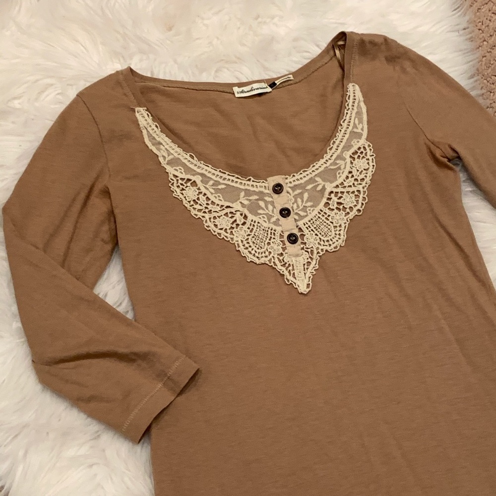 🤎Lace brown top🤎